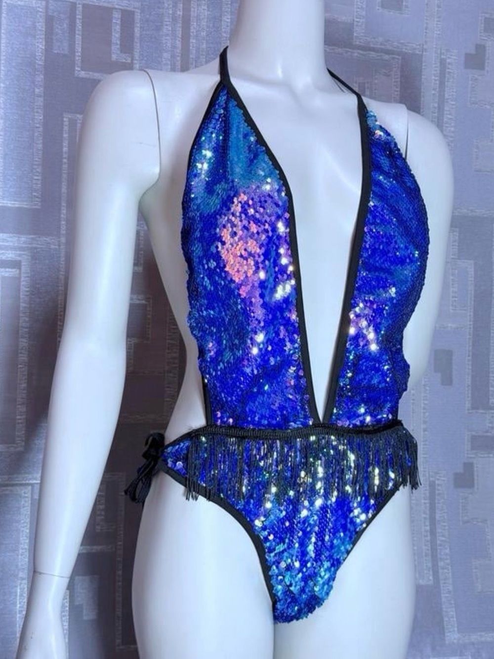The Lumi Shop Sequin Bodysuit - Size L